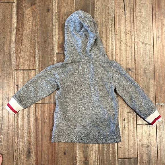 Roots Cabin 1973 Hoodie Size 3T Toddler Boy Girl Heather Gray Red Maple Leaf EUC - Picture 2 of 8